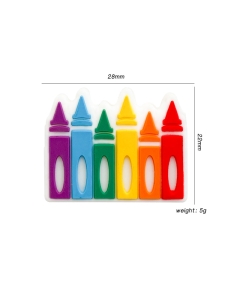 10pcs crayon focal beads 100% food grade silicone beads