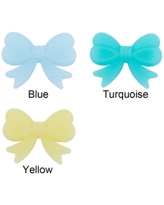 10pcs glow in the dark silicone bowknot beads