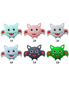 10pcs Halloween bat silicone beads 100% food grade silicone beads