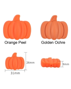 10pcs Halloween pumpkin silicone beads bpa free baby teething beads 100% food grade silicone beads