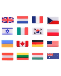 10pcs national flag silicone beads bpa free baby teething beads 100% food grade silicone beads