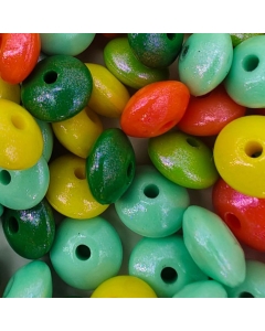 opal 12mm silicone lentil beads