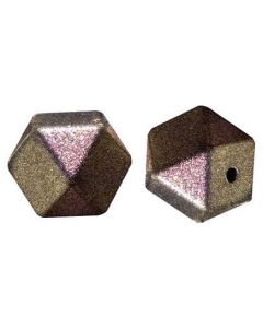 opal 14mm hexagon silicone beads