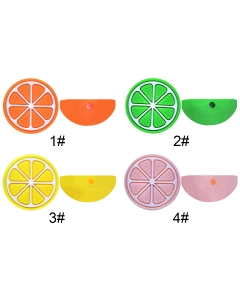 orange silicone focal beads