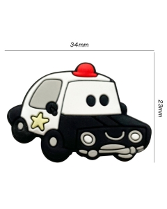10pcs police car silicone beads food grade silicone focal beads