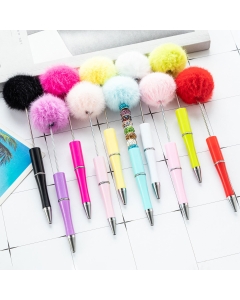 10pcs Pom-pom Beadable Ballpoint Pens