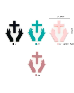 10pcs praying hands focal beads 100% food grade silicone beads