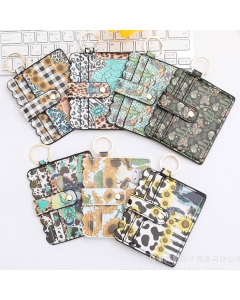 10pcs Printed Key Ring Wallets
