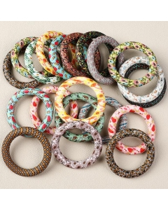 20pcs Printed 65mm Silicone Rings