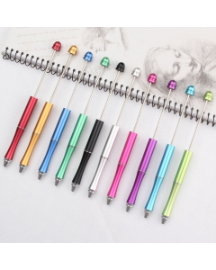 50pcs Round Rear End Metal Beadable Ballpoint Pens