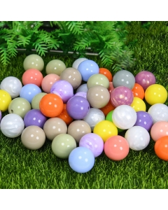 shiny 15mm round silicone beads