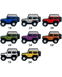 10pcs Side View SUV Car Silicone Beads Food Grade Silicone Focal Beads