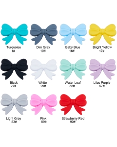 10pcs Silicone Bowknot Beads BPA Free Baby Teething Beads 100% Food Grade Silicone Beads