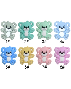 teddy bear silicone focal beads for DIY craft