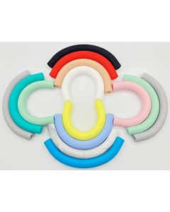 10pcs U tube silicone beads bpa free baby teething beads 100% food grade silicone beads